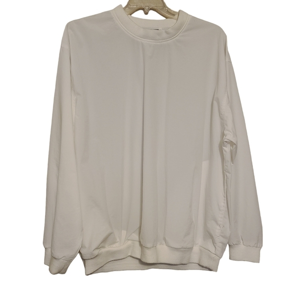 Jantzen Golf | Men's Vintage White Lightweight Crewneck Golf Jacket (Size Large) - Picture 1 of 15